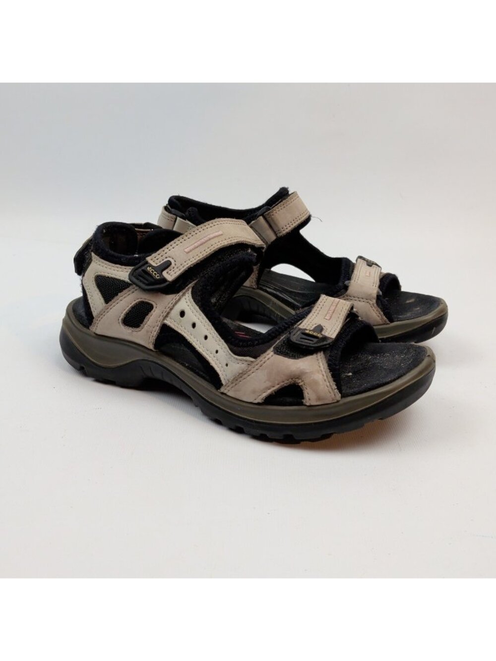 ECCO Offroad Yucatan Nubuck Walking Hiking Sandals Beige Size EU 36 Gorpcore